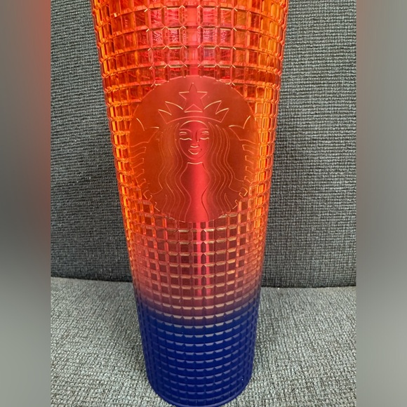 Starbucks 2022 Summer Watermelon Pink Blue Grid Tumbler24 oz - Picture 2 of 6